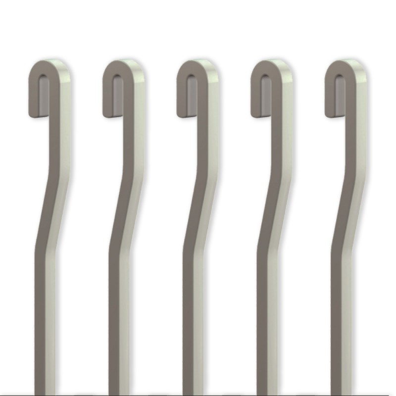 Pack 5 tiges ALU Aluminium 4x4 mm en S pour cimaise Pack 5 tiges ALU Aluminium 4x4 mm en S pour cimaise