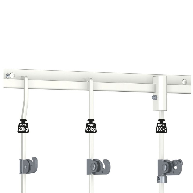 Arti Teq - Pack De 5 Crochets Réglables à Vis 4 Kg 2 Mm - Accessoire Cimaise Artiteq