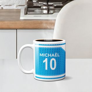 Mug club de football personnalisable avec prénom et numéro · Cadeau fan de foot · Strasbourg