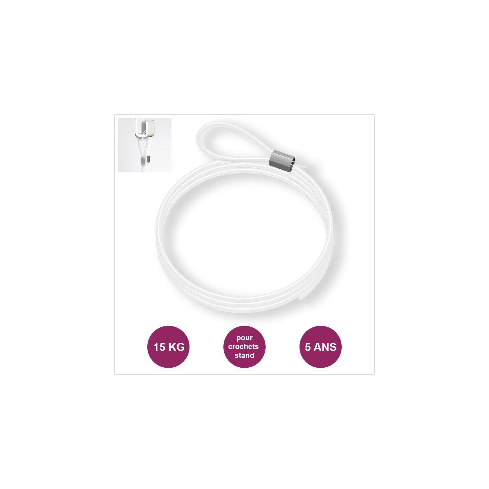 Cordon En Perlon Pour Support De Queue De Vache 4,5 Mm | 19981