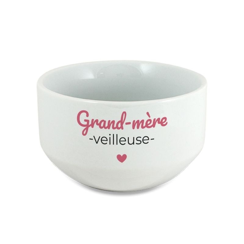 Bol petit déjeuner personnalisable Grand-mère-veilleuse · Idée cadeau personnalisé pour mamie 