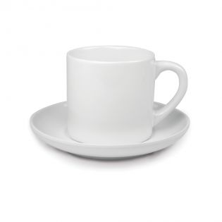 Petite tasse à café personnalisée expresso + soucoupe · Personnalisable avec texte et photo