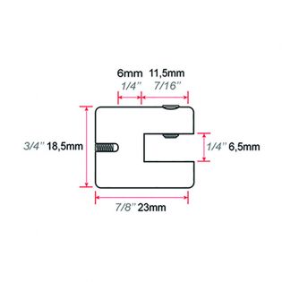 Support simple panneau 6mm max.