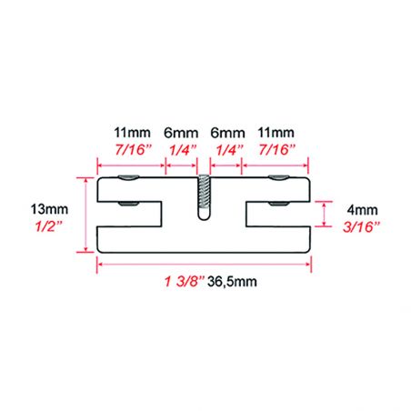 Support double panneau 3mm max