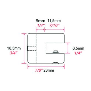 Support simple tablette 6mm max