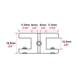 Support double tablette 10mm max