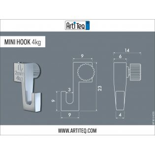 Boite 25 crochets mini hook : 4 kg max