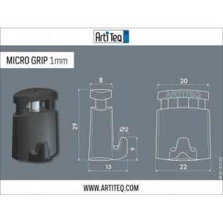 Crochet Micro Grip câble Ø 1 mm