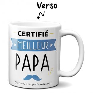 Cadeau pour Beau-Père : Mug Certifié Meilleur Beau-Papa