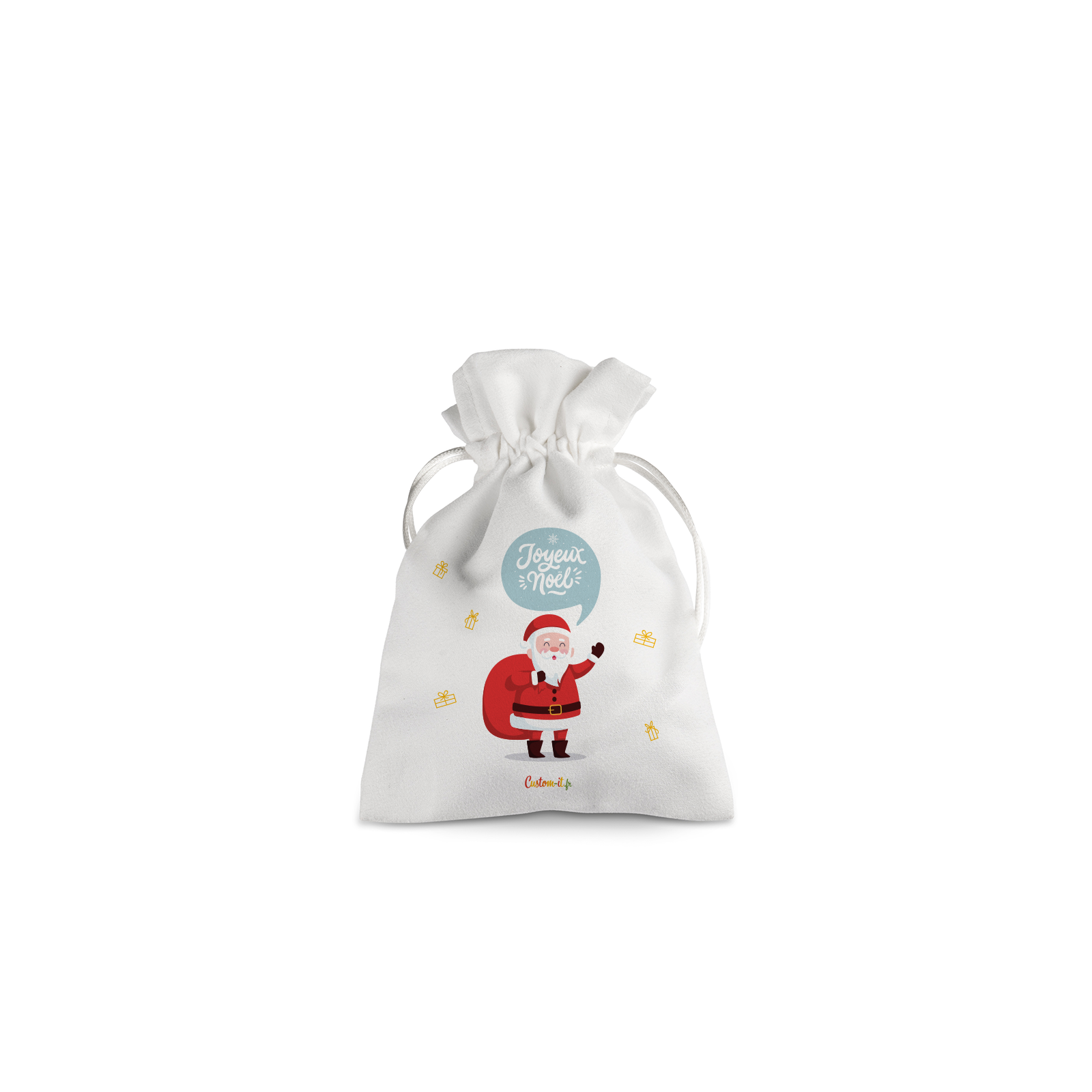 Pochette cadeau JOYEUX NOËL · format moyen 15 x 19 cm
