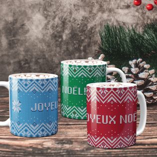Pack of 3 ugly Christmas mugs - Ideal gift idea for Christmas movie lovers - Cocooning mugs to offer