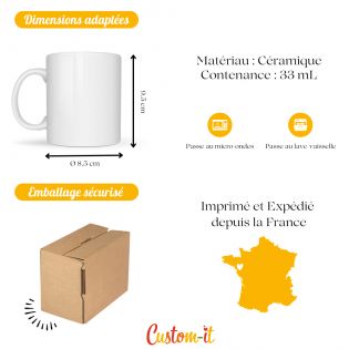 Customizable white ceramic mug · Rugby fan · Rugby World Cup 2023
