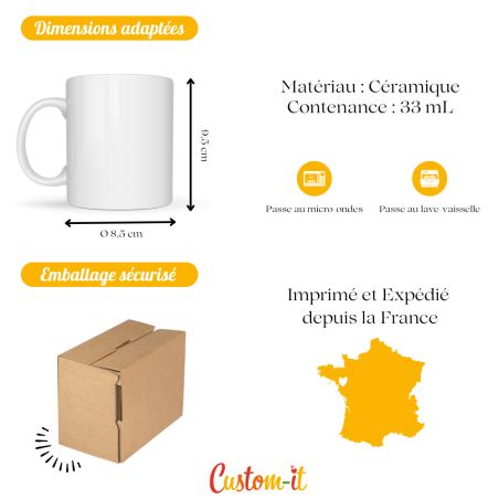 Customizable white ceramic mug · Rugby fan · Rugby World Cup 2023