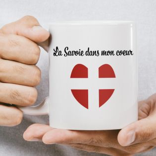 Mug en céramique blanc personnalisé avec Texte | Savoie