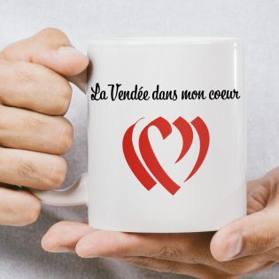 Mug en céramique blanc personnalisé avec Texte | Vendée