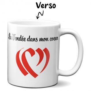 Mug en céramique blanc personnalisé avec Texte | Vendée