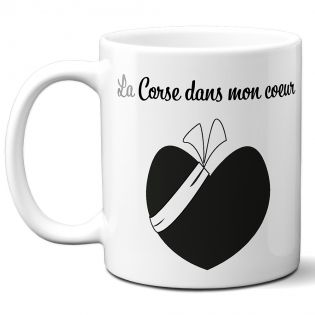 Mug en céramique blanc personnalisé avec Texte| Corse