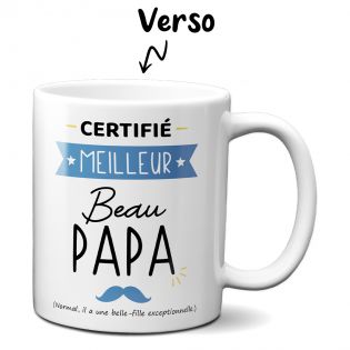 Cadeau pour Beau-Père : Mug Certifié Meilleur Beau-Papa