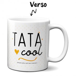 Mug pour Tata Cool - Cadeau pour Tatie - Tasse cadeau Anniversaire ou Noël - 33 cL, Céramique - Imprimé en France