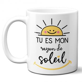 Mug en céramique Tu es mon rayon de Soleil - Cadeau pratique pour son / sa chéri(e) pour Saint-Valentin, Anniversaire ou Noël