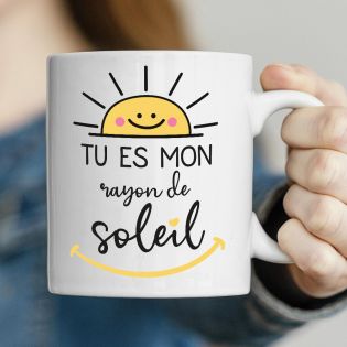 Mug en céramique Tu es mon rayon de Soleil - Cadeau pratique pour son / sa chéri(e) pour Saint-Valentin, Anniversaire ou Noël