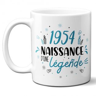 Mug anniversaire 1954 - Naissance d'une légende - 33 cl, céramique - Imprimé en France