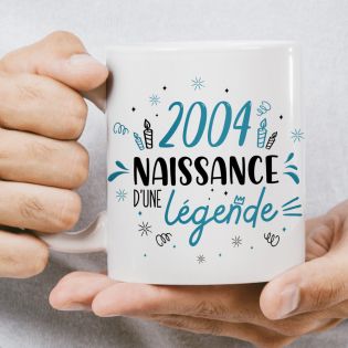 Mug anniversaire 2004 - Naissance d'une légende - 33 cl, céramique - Imprimé en France