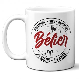 Mug signe astrologique Bélier - 33 cl, céramique - Imprimé en France