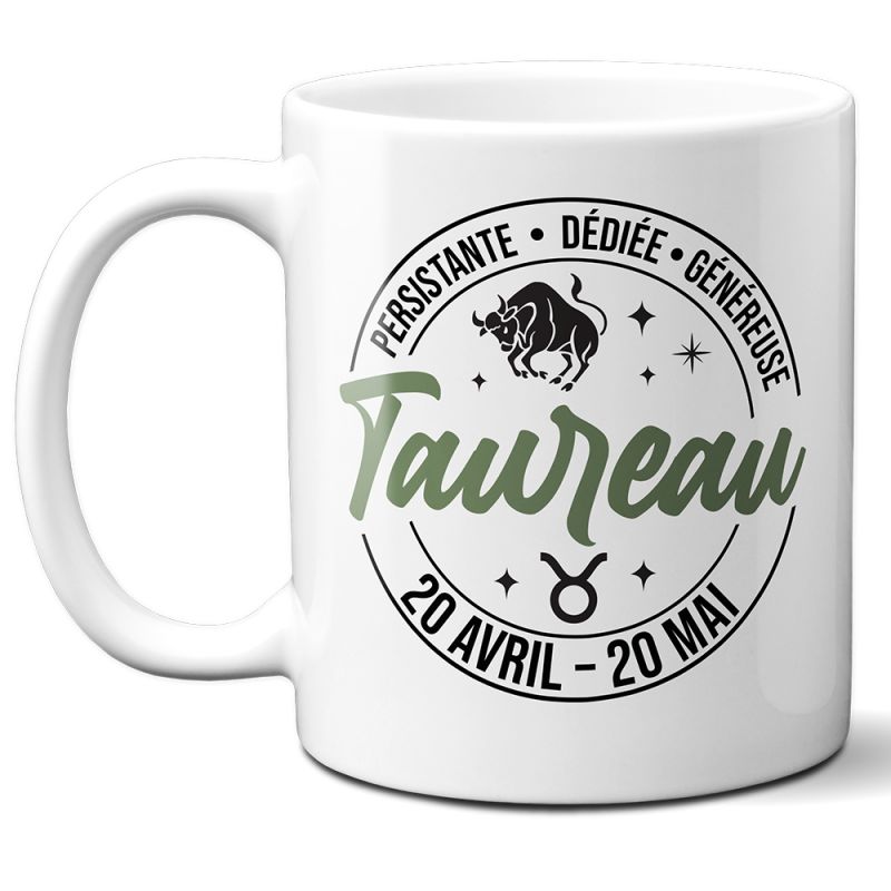 DECOHO Mug Verseau 33cl - Céramique Blanche - Design Astrologique - Imprimé En France