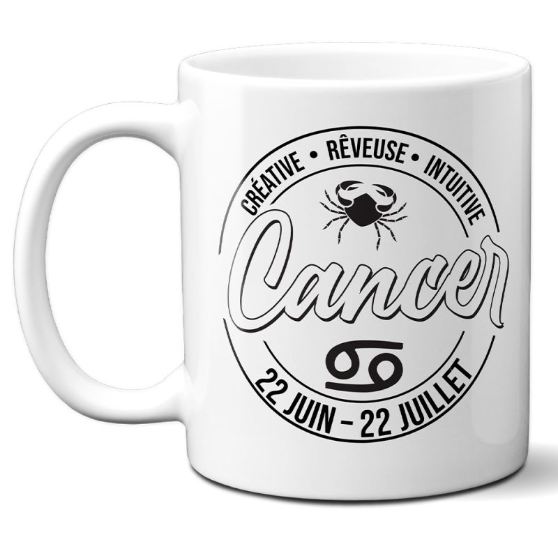 Mug signe astrologique Cancer - 33 cl, céramique - Imprimé en France