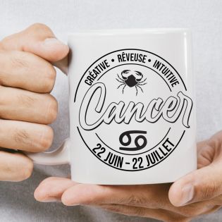 Mug signe astrologique Cancer - 33 cl, céramique - Imprimé en France
