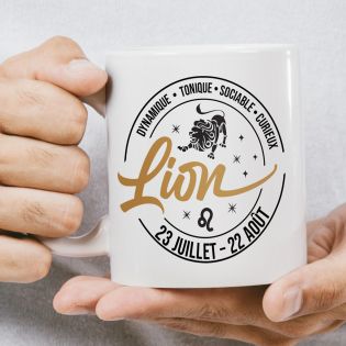 Mug signe astrologique Lion - 33 cl, céramique - Imprimé en France