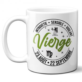 Mug signe astrologique Vierge - 33 cl, céramique - Imprimé en France