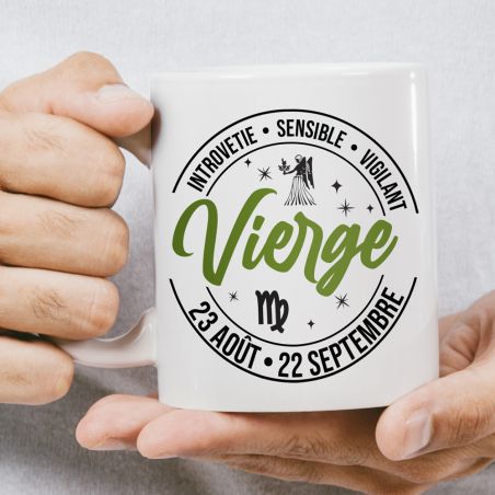 Mug signe astrologique Vierge - 33 cl, céramique - Imprimé en France