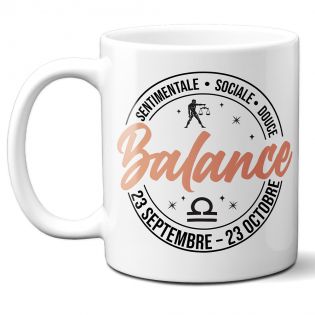 Mug signe astrologique Balance - 33 cl, céramique - Imprimé en France