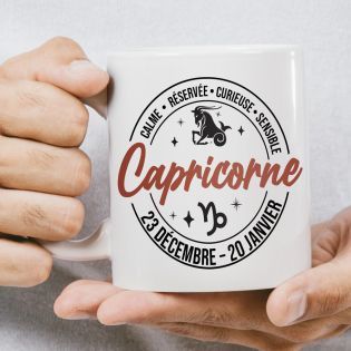 Mug signe astrologique Capricorne - 33 cl, céramique - Imprimé en France