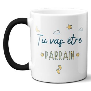 Mug Magique "tu vas être parrain" - 33 cl, céramique - Imprimé en France