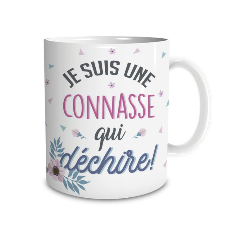 Mug humour "Je suis une conasse qui déchire" - 33 cl, céramique - Imprimé en France