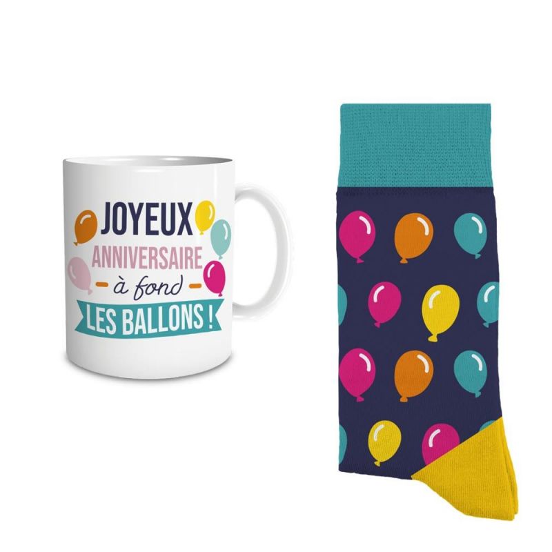 Coffret Cadeau Mug avec Chaussettes 50 ans Homme - anniversaire