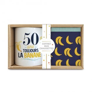 Coffret Mug Chaussettes Anniversaire 50 ans Homme