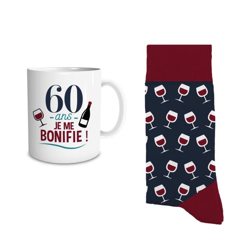 Coffret Mug Chaussettes Anniversaire 60 ans Homme