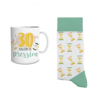 Coffret Mug Chaussettes Anniversaire 30 ans Femme