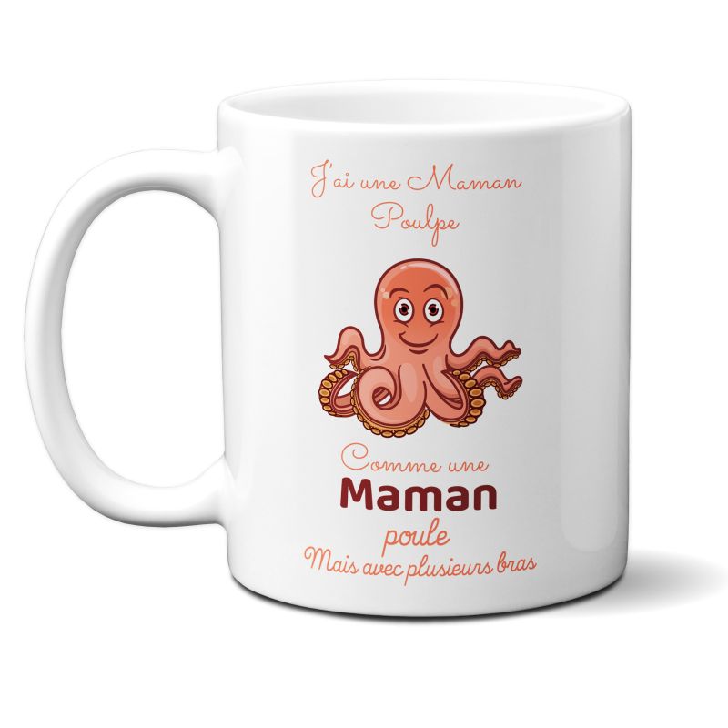 Mug en céramique Maman Poulpe - Céramique, 33 cl