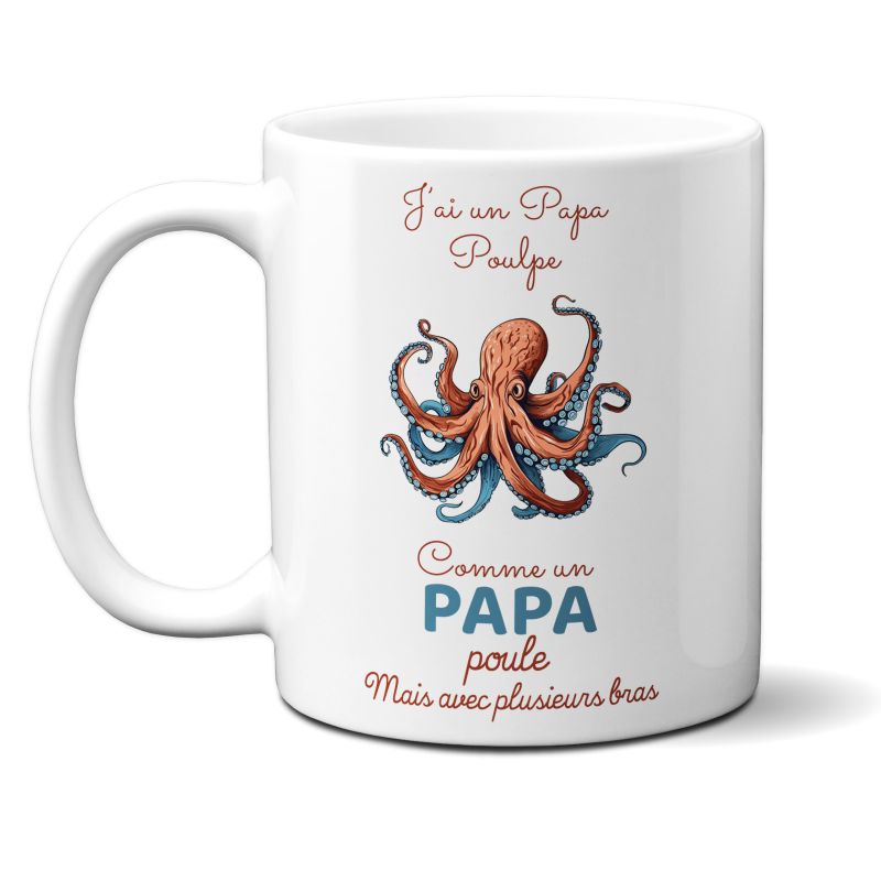 Mug en céramique Papa Poulpe - Céramique, 33 cl