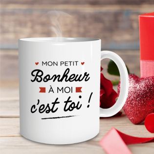 Mug humour Bonne humeur du matin - Ta gueule - Idée cadeau rigolo pour anniversaire - Tasse couple originale Noël 