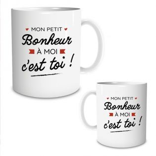 Mug humour Bonne humeur du matin - Ta gueule - Idée cadeau rigolo pour anniversaire - Tasse couple originale Noël 