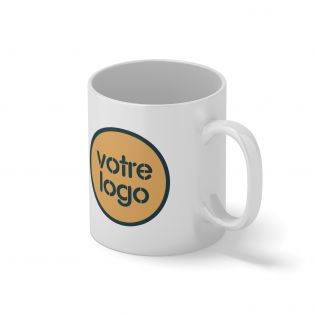 36 Mugs en céramique blanc personnalisés avec votre logo