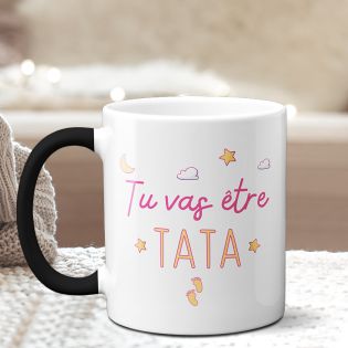 Mug Magique "tu vas être tata" - 33 cl, céramique - Imprimé en France