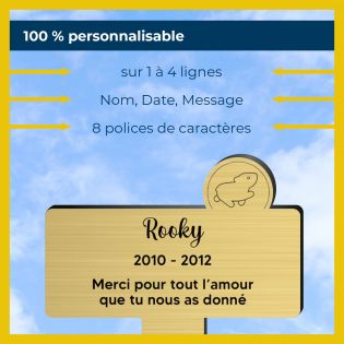 Plaque funéraire Silhouette personnalisée pour hamster