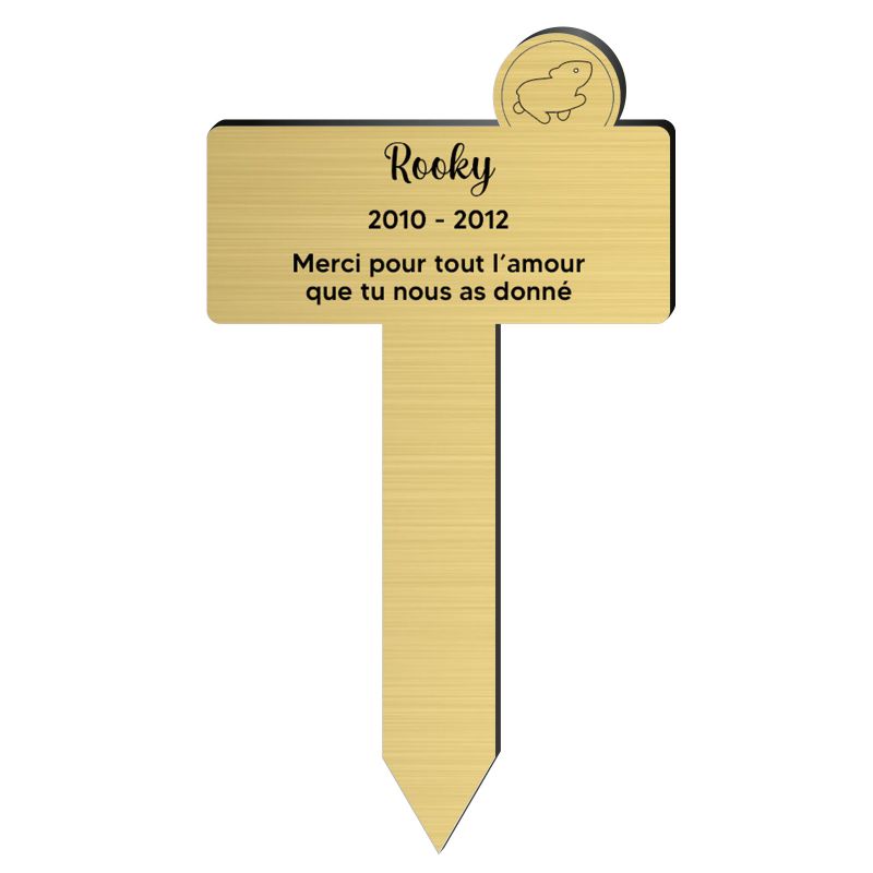 Plaque funéraire Silhouette personnalisée pour hamster Plaque funéraire Silhouette personnalisée pour hamster